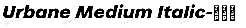 Urbane Medium Italic字体转换
